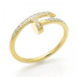 Stainless Steel Stone&Crystal Ring - KR111963-YH