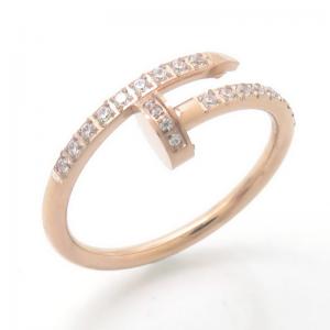 Stainless Steel Stone&Crystal Ring - KR111964-YH