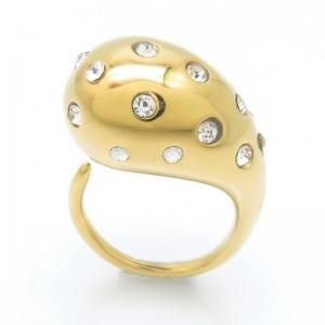 Stainless Steel Stone&Crystal Ring - KR112029-HR