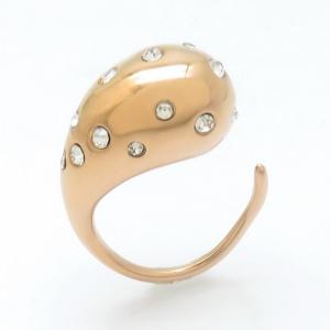 Stainless Steel Stone&Crystal Ring - KR112030-HR