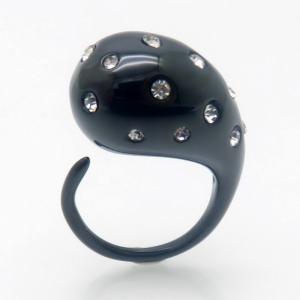 Stainless Steel Stone&Crystal Ring - KR112031-HR