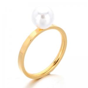 Stainless Steel Gold-plating Ring - KR112257-HR