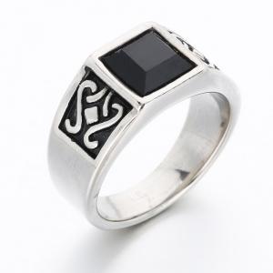 Stainless Steel Stone&Crystal Ring - KR112259-TGX