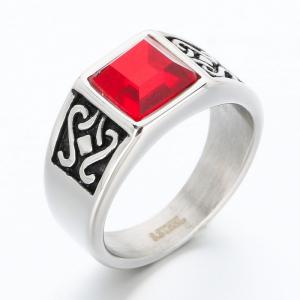 Stainless Steel Stone&Crystal Ring - KR112261-TGX