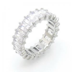 Stainless Steel Stone&Crystal Ring - KR112674-HR