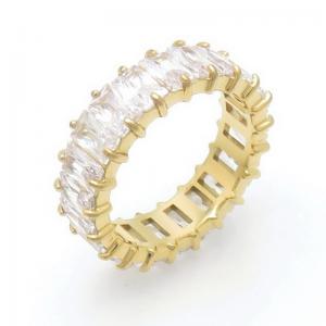 Stainless Steel Stone&Crystal Ring - KR112675-HR