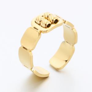 Stainless Steel Gold-plating Ring - KR112693-SP