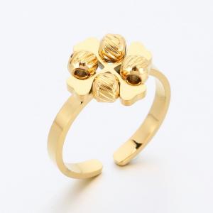 Stainless Steel Gold-plating Ring - KR112696-SP