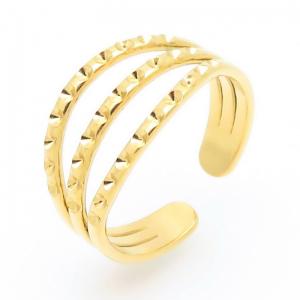 Stainless Steel Gold-plating Ring - KR112765-QY