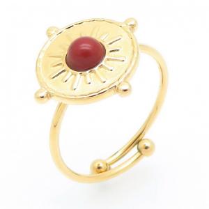 Stainless Steel Gold-plating Ring - KR112769-QY