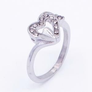 Stainless Steel Stone&Crystal Ring - KR112786-LK