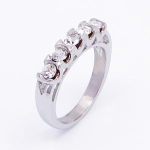 Stainless Steel Stone&Crystal Ring - KR112788-LK