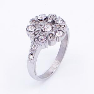 Stainless Steel Stone&Crystal Ring - KR112790-LK