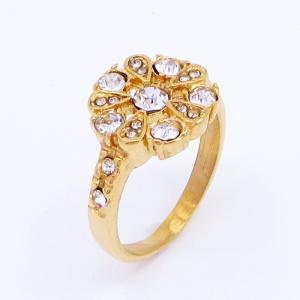 Stainless Steel Stone&Crystal Ring - KR112791-LK