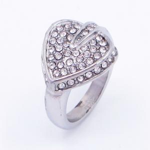 Stainless Steel Stone&Crystal Ring - KR112792-LK