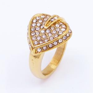 Stainless Steel Stone&Crystal Ring - KR112793-LK