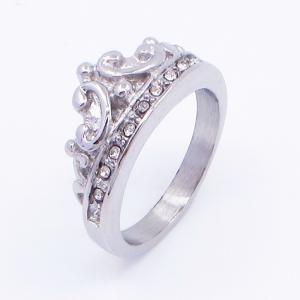 Stainless Steel Stone&Crystal Ring - KR112794-LK