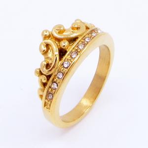 Stainless Steel Stone&Crystal Ring - KR112795-LK