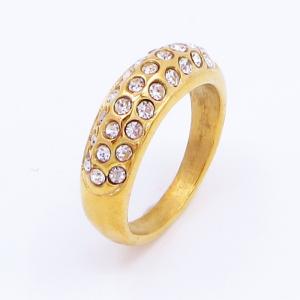 Stainless Steel Stone&Crystal Ring - KR112799-LK