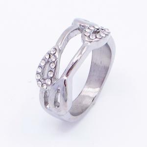 Stainless Steel Stone&Crystal Ring - KR112800-LK