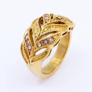 Stainless Steel Stone&Crystal Ring - KR112804-LK