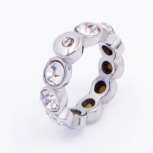 Stainless Steel Stone&Crystal Ring - KR112806-LK