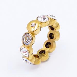 Stainless Steel Stone&Crystal Ring - KR112807-LK