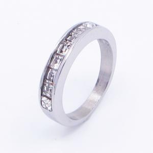 Stainless Steel Stone&Crystal Ring - KR112808-LK