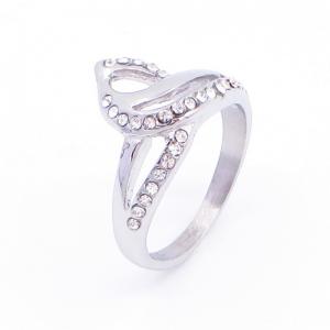 Stainless Steel Stone&Crystal Ring - KR112810-LK