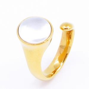 Stainless Steel Gold-plating Ring - KR112811-LK