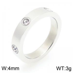 Stainless Steel Stone&Crystal Ring - KR112832-GC