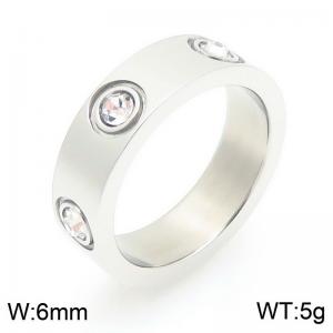 Stainless Steel Stone&Crystal Ring - KR112834-GC