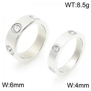 Stainless Steel Stone&Crystal Ring - KR112836-GC