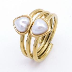 Stainless Steel Gold-plating Ring - KR113068-SP