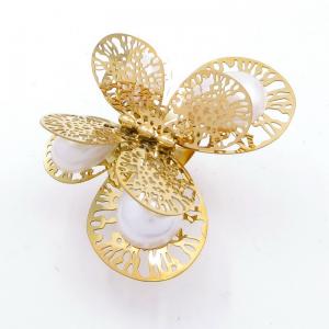 Stainless Steel Gold-plating Ring - KR113299-SP