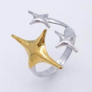 Stainless Steel Gold-plating Ring - KR114295-SP