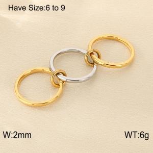 Stainless Steel  Ring - KR114302-Z