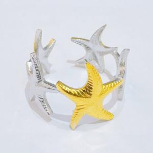 Stainless Steel Gold-plating Ring - KR114305-SXSJ