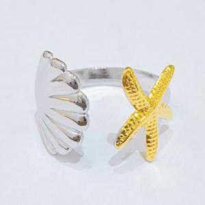 Stainless Steel Gold-plating Ring - KR114307-SXSJ