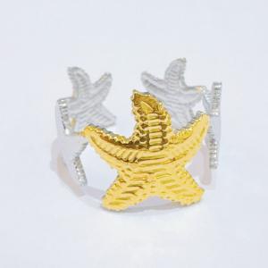 Stainless Steel Gold-plating Ring - KR114310-SXSJ
