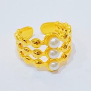 Stainless Steel Gold-plating Ring - KR114325-SXSJ