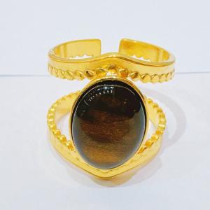 Stainless Steel Gold-plating Ring - KR114327-SXSJ