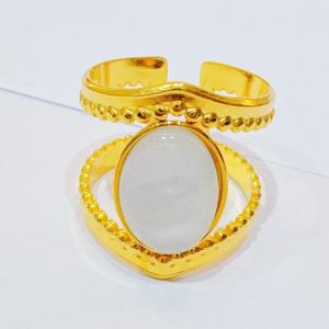 Stainless Steel Gold-plating Ring - KR114328-SXSJ