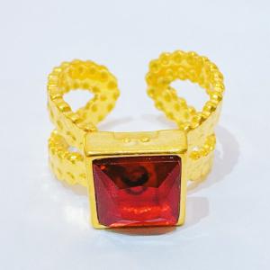 Stainless Steel Gold-plating Ring - KR114333-SXSJ