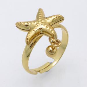 Stainless Steel Gold-plating Ring - KR114382-SP