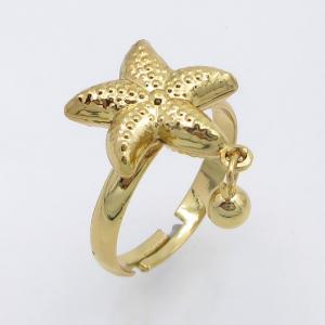 Stainless Steel Gold-plating Ring - KR114383-SP