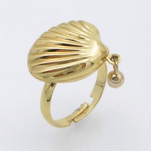 Stainless Steel Gold-plating Ring - KR114385-SP