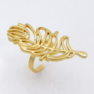 Stainless Steel Gold-plating Ring - KR114387-SP
