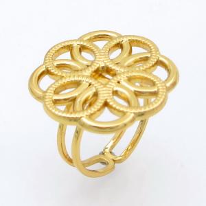 Stainless Steel Gold-plating Ring - KR114389-SP