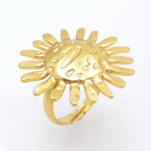 Stainless Steel Gold-plating Ring - KR114390-SP